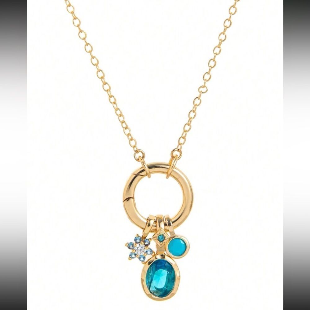 Elegant Blue Pendant Necklace M521